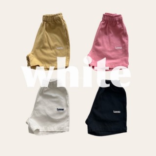 [White]lomo half pants.